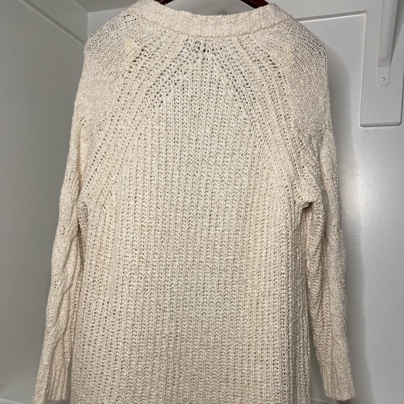American Eagle Knitted Cardigan Sweater- cream, size x-small/small - Picture 2 of 4